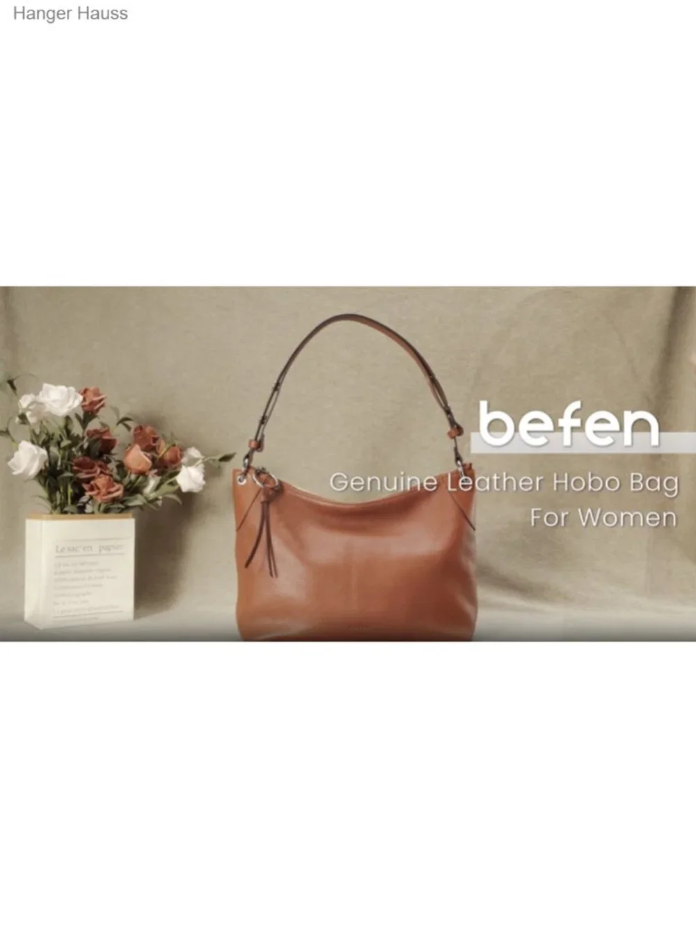 Genuine Leather Hobo Bag Crossbody Purse for Women Soft Adjustable Strap